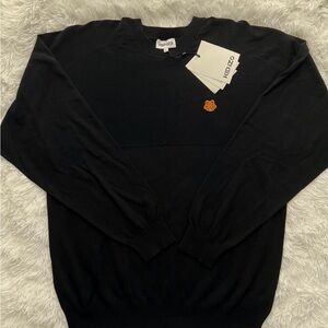 Kenzo Men's Sweater in Black with Tiger Patch